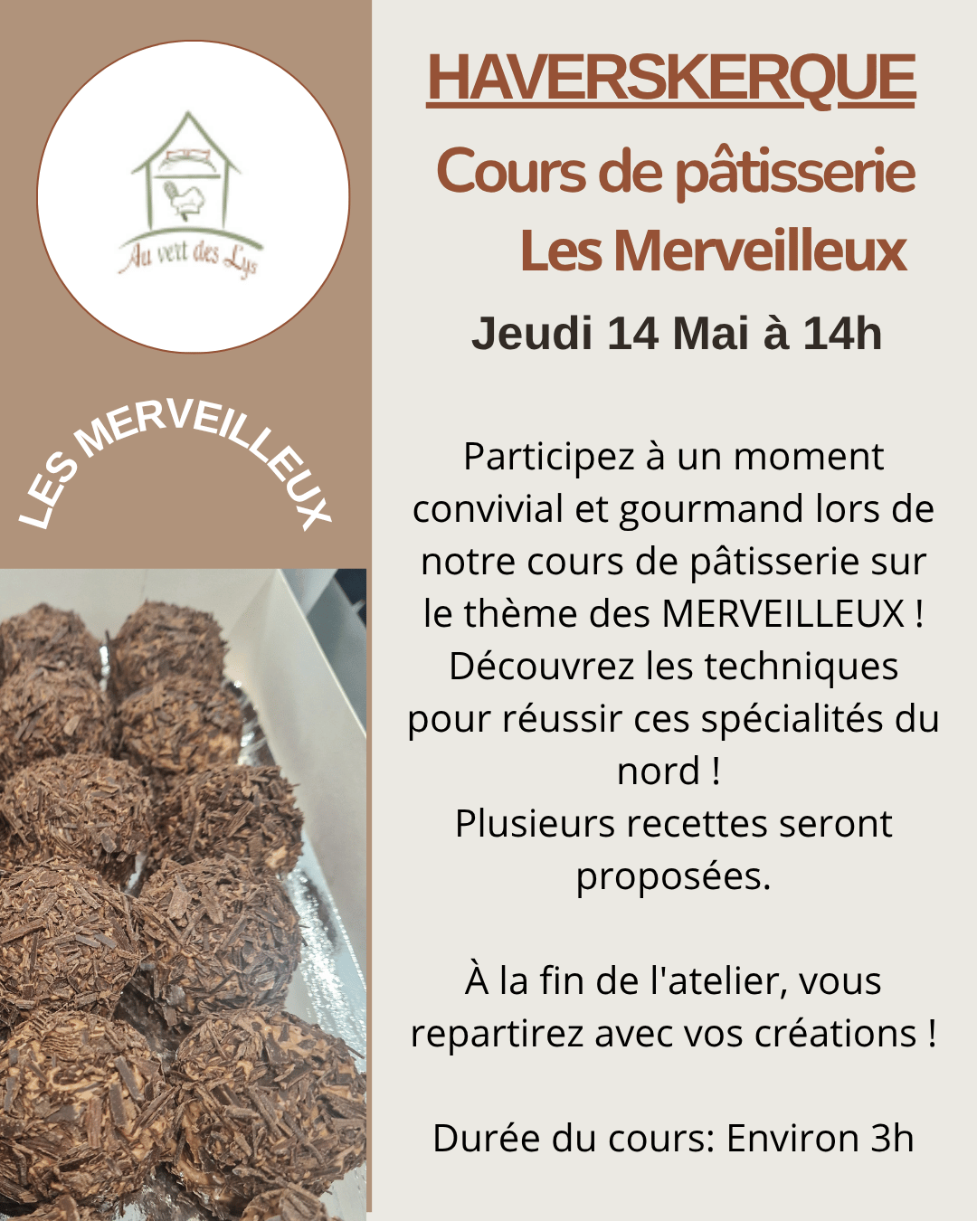 samedi 21 mars, à 14h cours de merveilleux