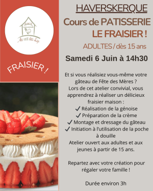 samedi 6 juin, cours adulte, fraisier !