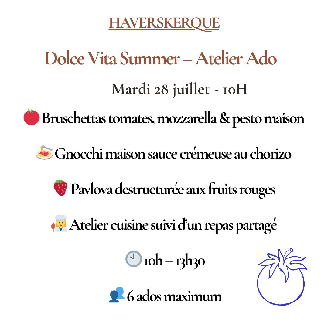 mardi 28 juillet, dolce vita pour ado